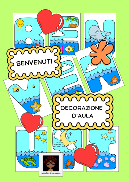 CARTELLONE BENVENUTI (lettere A4 verticale)