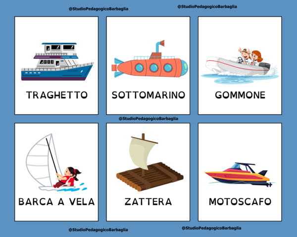 Schede lessicali – Mezzi di trasporto e luoghi
