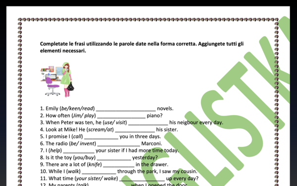 Making sentences with the given words- 100 sentences+ KEY