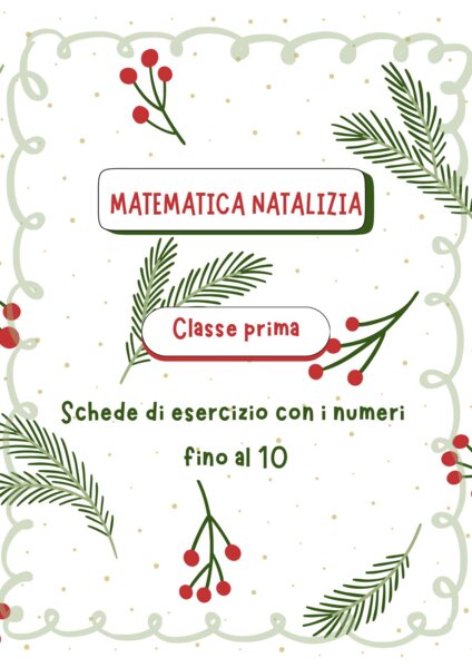 Matematica Natalizia classe prima scuola primaria