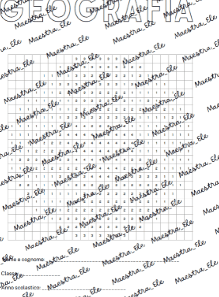 Copertina per il quaderno di geografia - scuola primaria