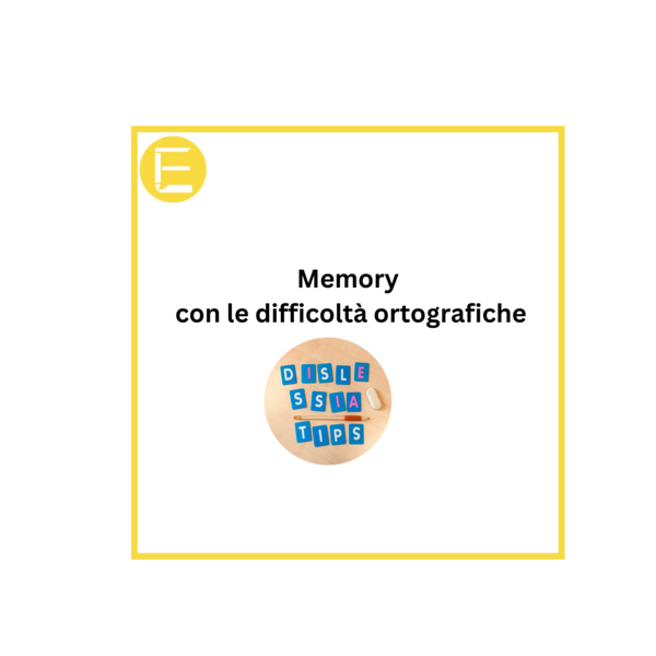 Memory con le difficoltà ortografiche