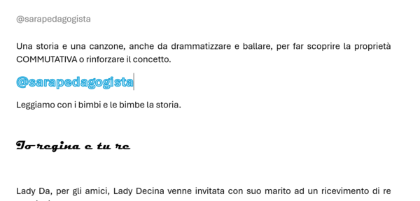 Io regina e tu re la proprietà commutativa