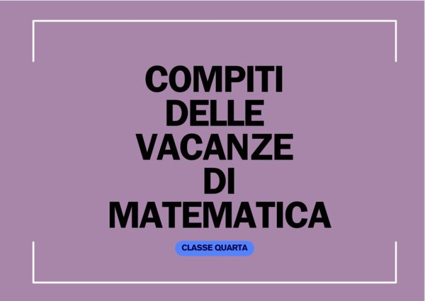 Compiti di matematica classe 4