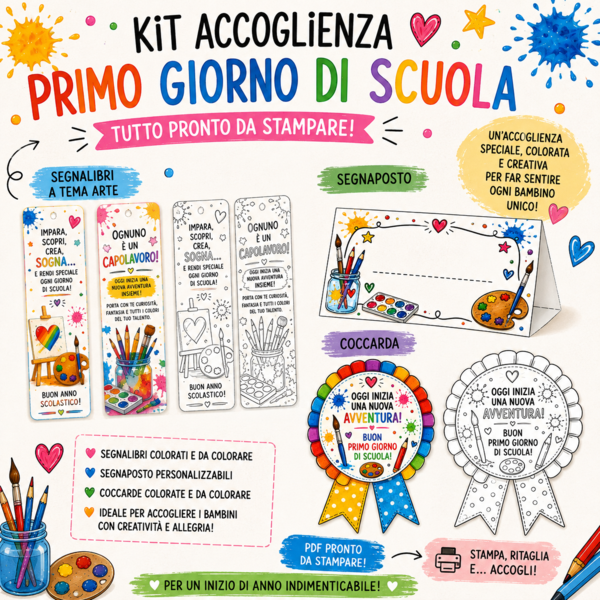 🎨✨  KIT PRIMO GIORNO DI SCUOLA! ✨🎨