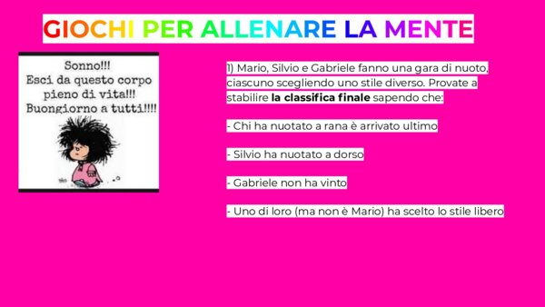 Giochi di osservazione e logica (pdf da scorrere alla Lim ) con soluzioni