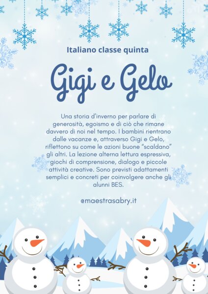 Rientro a scuola Gigi e Gelo Classe quinta