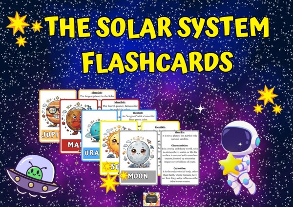 🚀 The Solar System Flashcards - CLIL & English Version