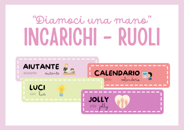 I cartellini degli incarichi di classe