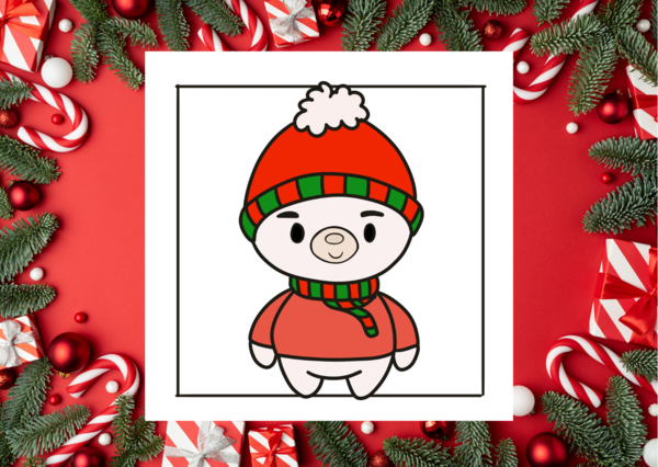 Biglietto di natale a forma di Orso