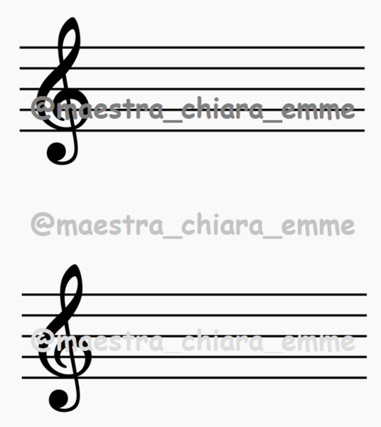 Pentegramma con chiave di violino - vuoto