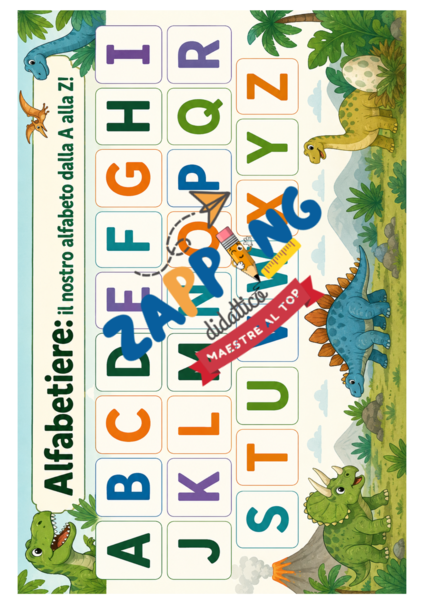 Alfabetiere a tema dinosauri