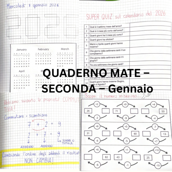 QUADERNO MATE - SECONDA - Gennaio