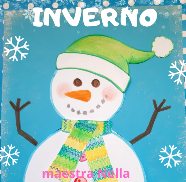 Pupazzo di neve con poesia
