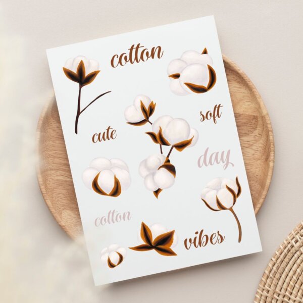 Stickers fiori di cotone