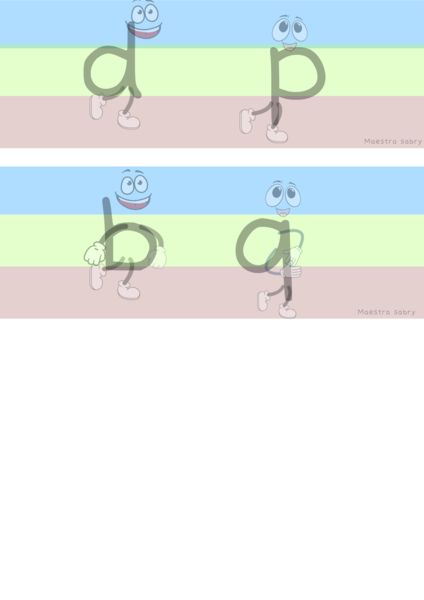 Le lettere p, b, d e q