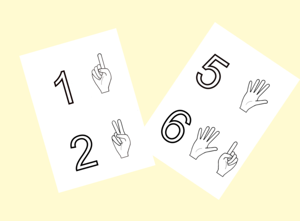 Colora i numeri … e le mani