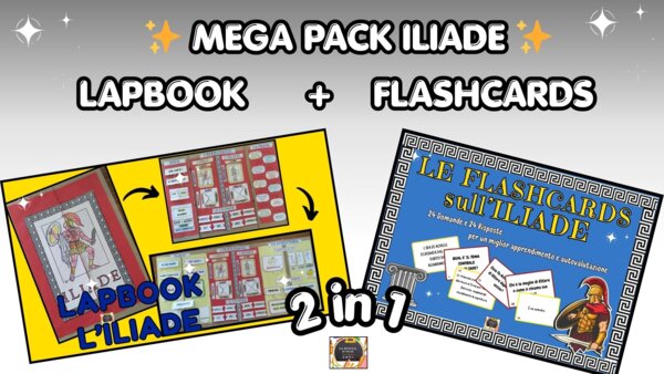 🏛️ MEGA PACK ILIADE: Lapbook Interattivo + 24 Flashcards di Ripasso
