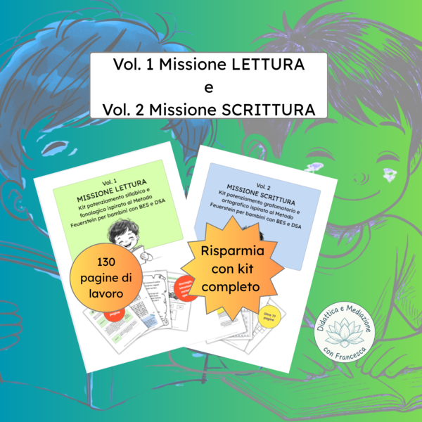 Bundle Missione Lettura + Missione Scrittura. Kit completo di potenziamento cognitivo