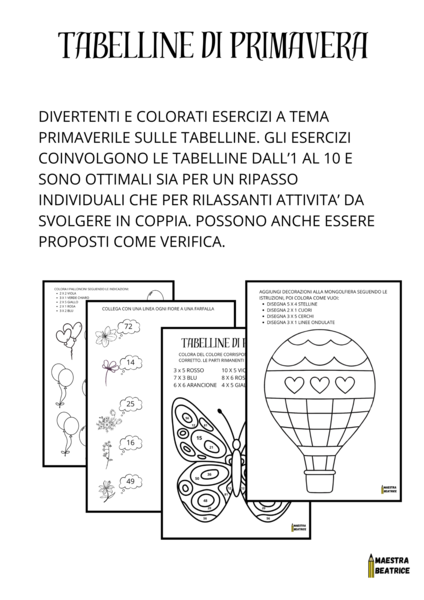 TABELLINE DI PRIMAVERA