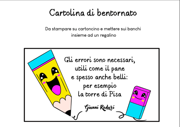 Cartolina di Bentornato