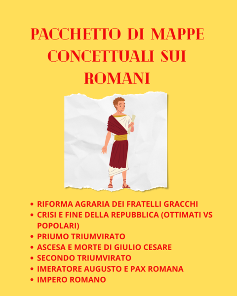 PACCHETTO DI MAPPE CONCETTUALI SUI ROMANI