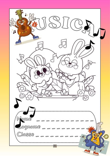 COPERTINA QUADERNO DI MUSICA – CONIGLIETTO 2–