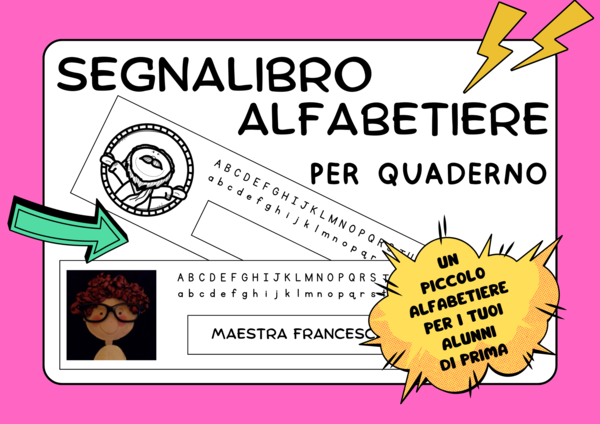 SEGNALIBRO ALFABETIERE per gli alunni di prima