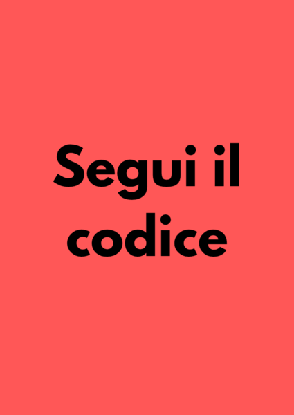 Segui il codice