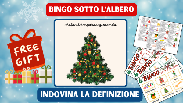 NATALE - BINGO SOTTO L'ALBERO CON DEFINIZIONI - TOMBOLA DEL NATALE