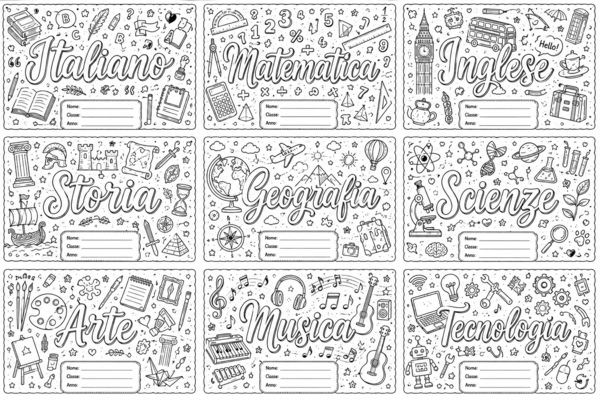 COPERTINE TEMA DOODLE E LETTERING - Vita da Mammestra