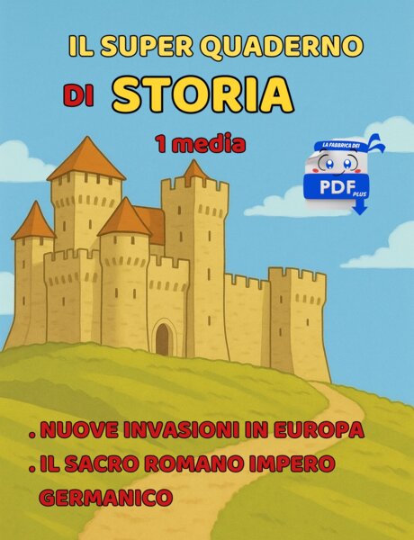 Il SUPER QUADERNO DI STORIA 1 media: Le nuove invasioni in Europa - Nasce il Sacro romano impero germanico