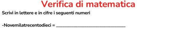 Verifica di matematica III sul migliaio