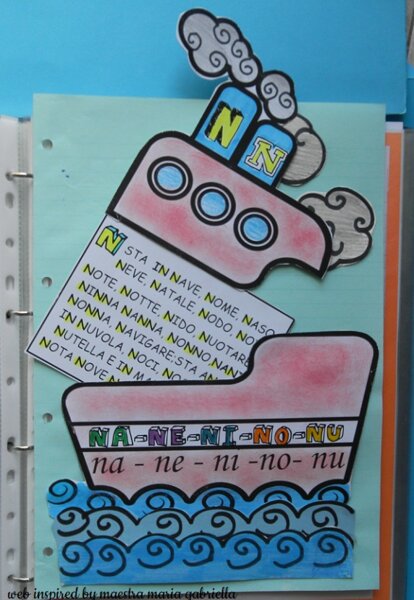 Lettera N di Nave interattiva