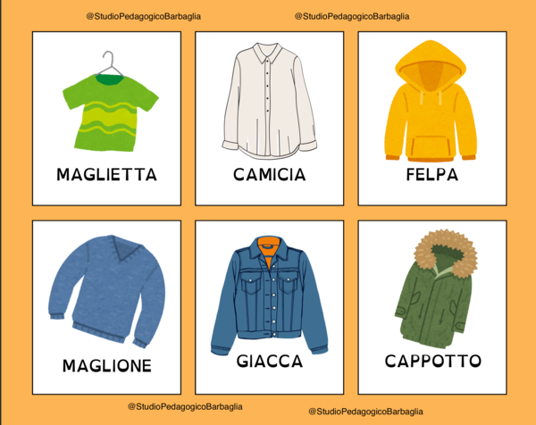 Schede lessicali – I vestiti