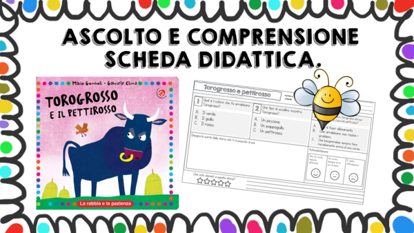 Torogrosso e il pettirosso - scheda didattica comprensione