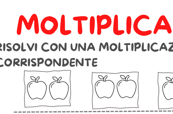 Esercizi sulla moltiplicazione come addizione ripetuta