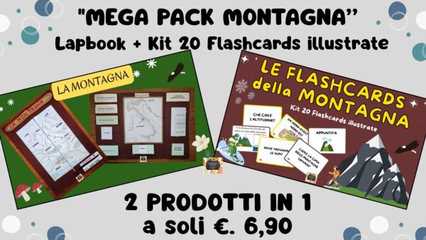 MEGA PACK MONTAGNA: Lapbook + Flashcards