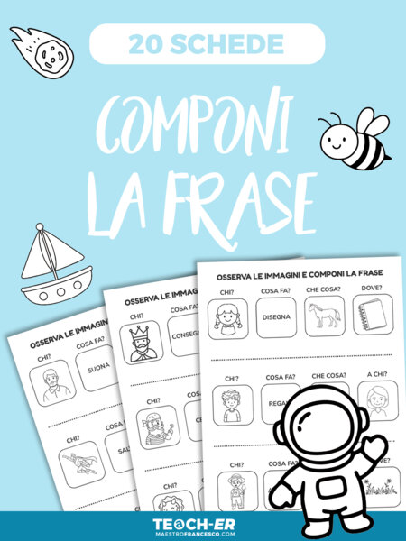 Osserva le immagini e componi la frase