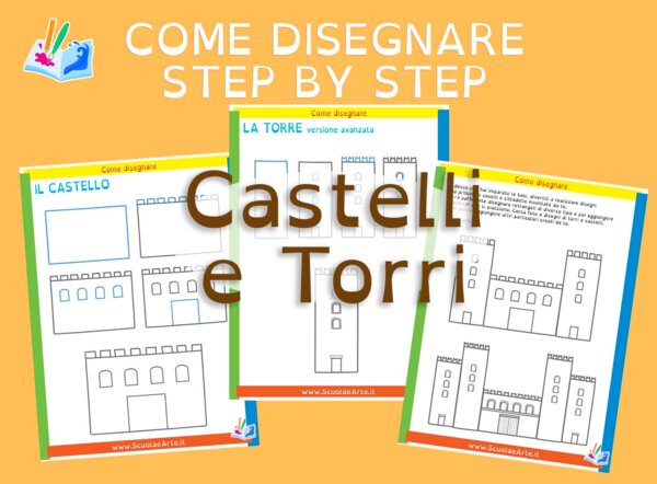 Come disegnare step by step: castello con torri