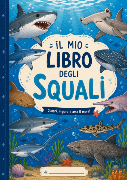 Libro squali con attività da fare in classe o per le vacanze