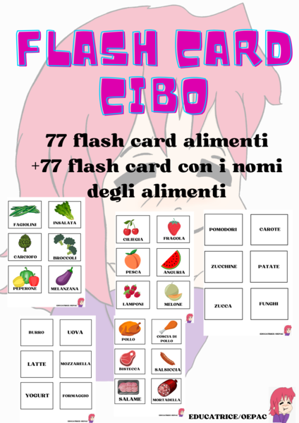 Flash cards alimenti