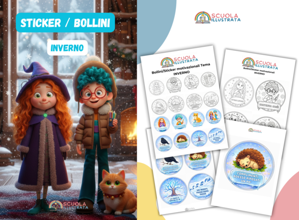 Sticker / Bollini Inverno – Scuola Illustrata