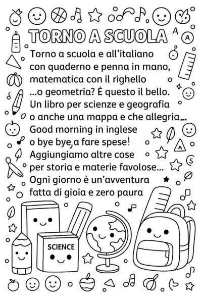 Torno a scuola (solo filastrocca)