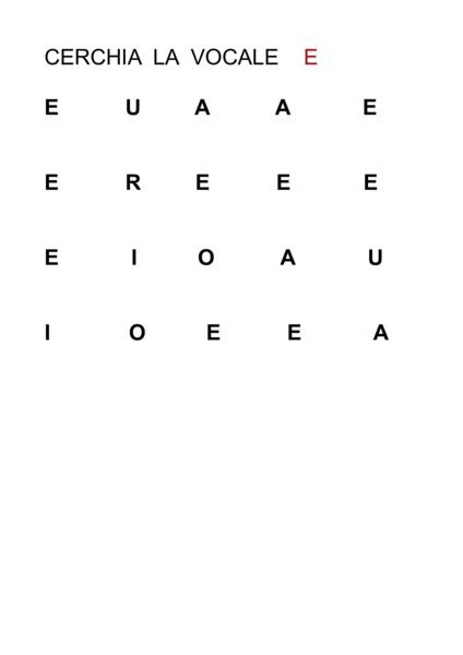 LA VOCALE E... come Elsa