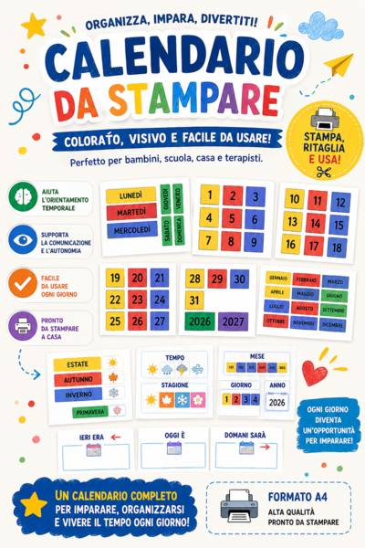🎨📅 CALENDARIO MURALE DA STAMPARE 📅🎨