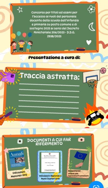 Modello lezione Simulata concorso posto comune infanzia