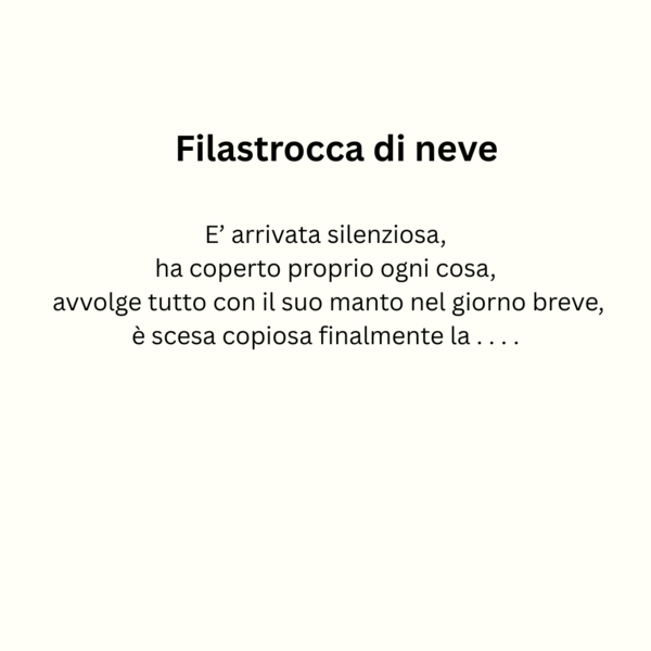 Filastrocca di neve
