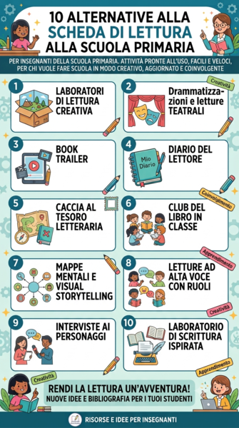 10 ALTERNATIVE ALLA SCHEDA DI LETTURA ALLA SCUOLA PRIMARIA