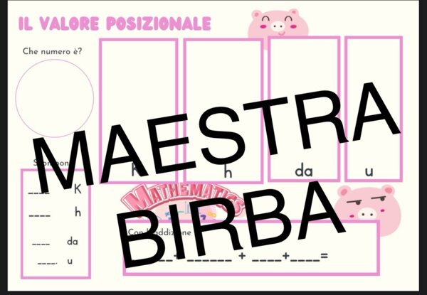 Valore posizionale classe terza